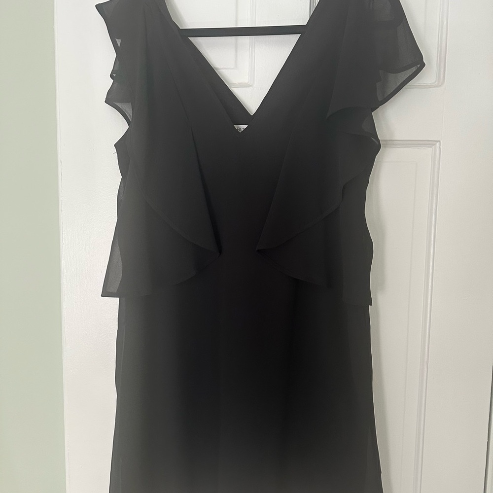 BCBGeneration Elegant Black Ruffle Dress
